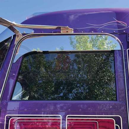 TRUX TP-1438 Flange Chop Top Window, Cab Mounted Mirror, 5", for Peterbilt