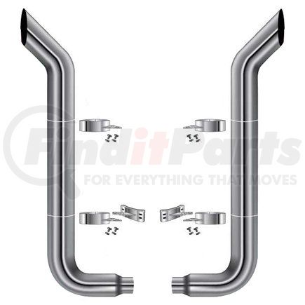 TRUX TSK7-BSET6 Top Stack, Bullhorn, 60" Diameter, 55" Spool, 90°, 7"-5" Elbows, Clamps, Lower Brackets & Bushings
