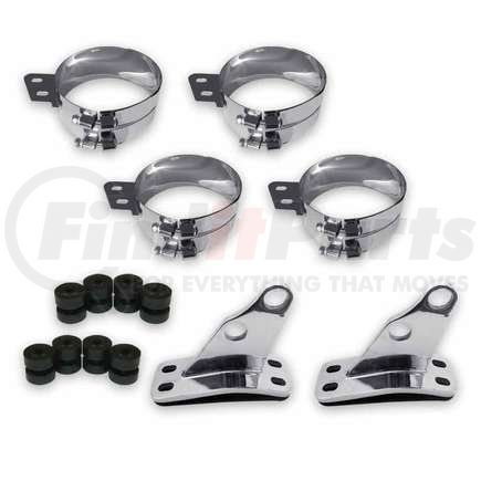 TRUX TSK8K. Exhaust Clamp, 8", Lower Bracket and Bushings Kit