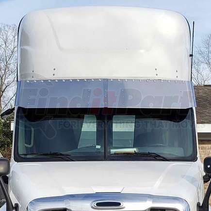 TRUX TSUN-F37 Sunvisor, 15 1/2", with 22 x 3/4" Button Light Holes, for Freightliner Cascadia