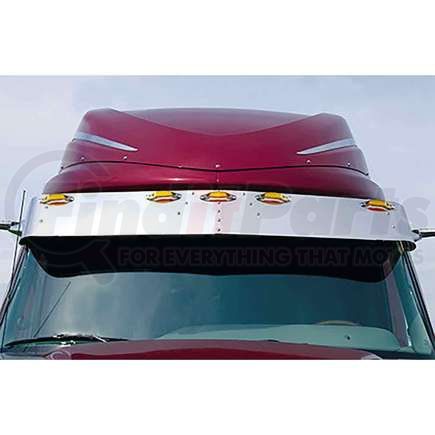 TRUX TSUN-I1 Sunvisor, 12-1/2", with 5 Slotted Light Holes, for International 4000 Series/Lonestar