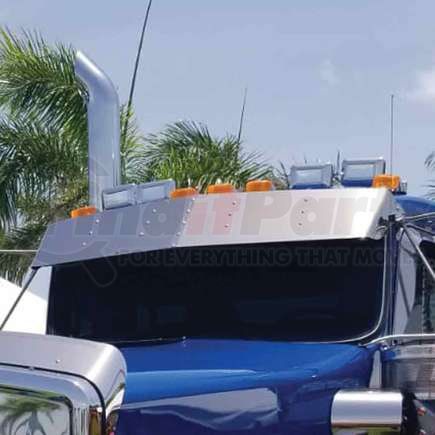 TRUX TSUN-K5 Sunvisor, 14", Curved Glass, for 2007+ Kenworth W900/2010+ Kenworth T170