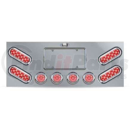 Panel Bezel Status Led TRUX TU-9008LC. - Center Panel, Rear, Stainless Steel, with 4 Oblong ...