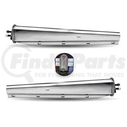 TRUX TU-9224 Mudflap Hanger, 30 Economy, with 1 1/8" Spacing, Chrome
