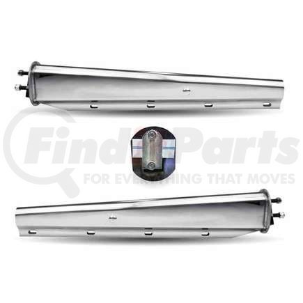 TRUX TU-9232 Mudflap Hanger, Chrome, 30", 2 1/2" Bolt Spacing