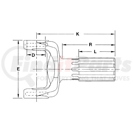 Dana 3-82-1151-2 YOKE SHAFT