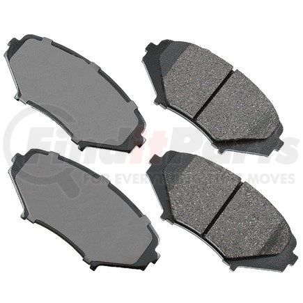 Akebono ACT1009 ProACT Ultra Premium Ceramic Disc Brake Pad Kit