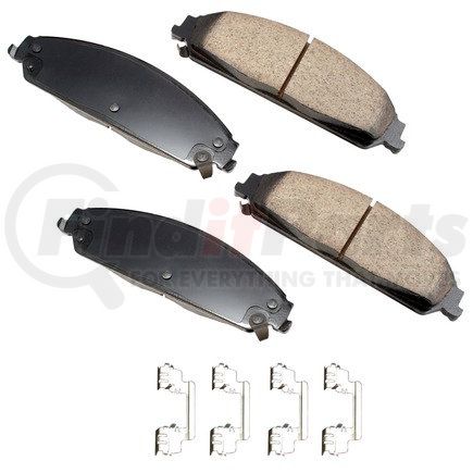 Akebono ACT1058 ProACT Ultra Premium Ceramic Disc Brake Pad Kit