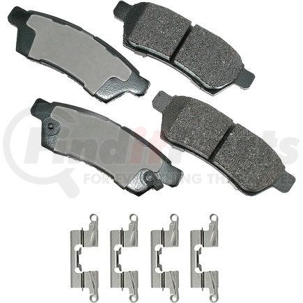 Akebono ACT1100 ProACT Ultra Premium Ceramic Disc Brake Pad Kit