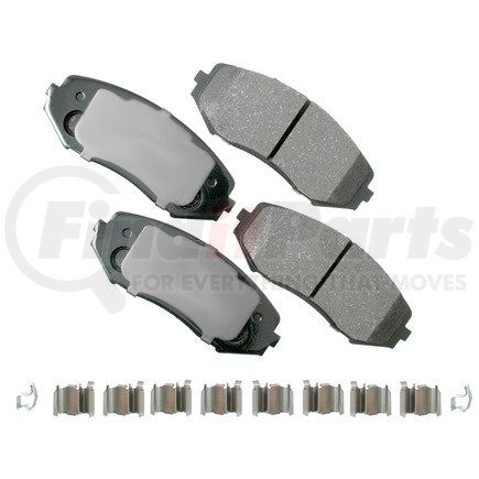 Akebono ACT1188 ProACT Ultra Premium Ceramic Disc Brake Pad Kit