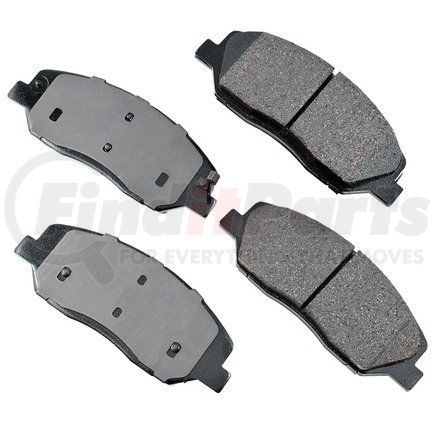 Akebono ACT1202 ProACT Ultra Premium Ceramic Disc Brake Pad Kit