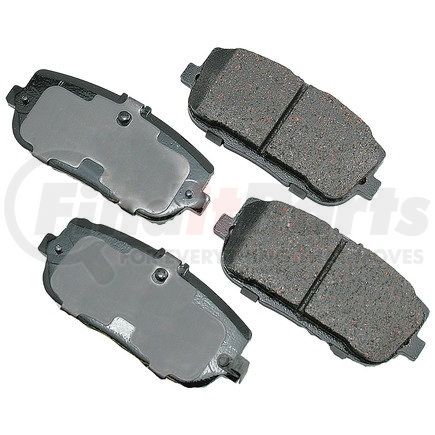 Akebono ACT1180 ProACT Ultra Premium Ceramic Disc Brake Pad Kit