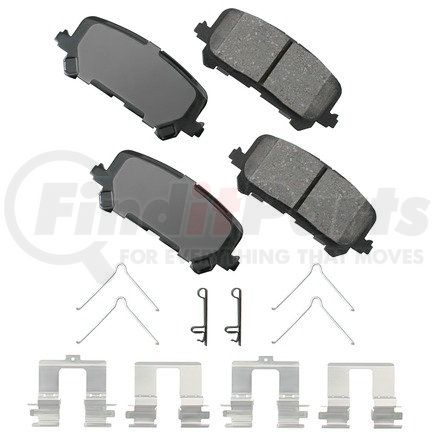 Akebono ACT1281 ProACT Ultra Premium Ceramic Disc Brake Pad Kit