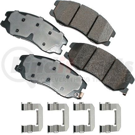 Akebono ACT1264 ProACT Ultra Premium Ceramic Disc Brake Pad Kit