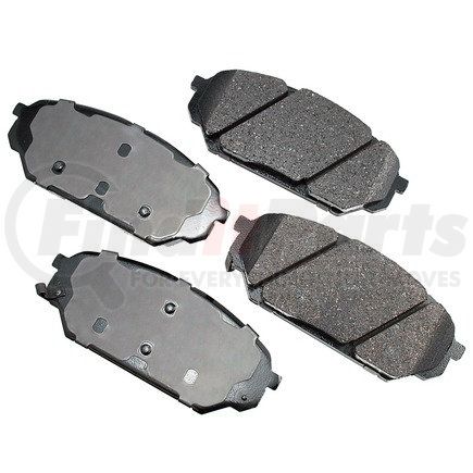 Akebono ACT1301 ProACT Ultra Premium Ceramic Disc Brake Pad Kit