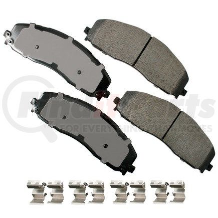 Akebono ACT1680 ProACT Ultra Premium Ceramic Disc Brake Pad Kit