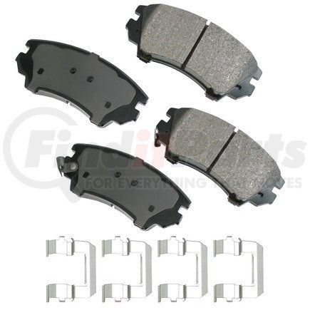 Akebono ACT1404 ProACT Ultra Premium Ceramic Disc Brake Pad Kit