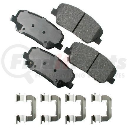 Akebono ACT1413 ProACT Ultra Premium Ceramic Disc Brake Pad Kit
