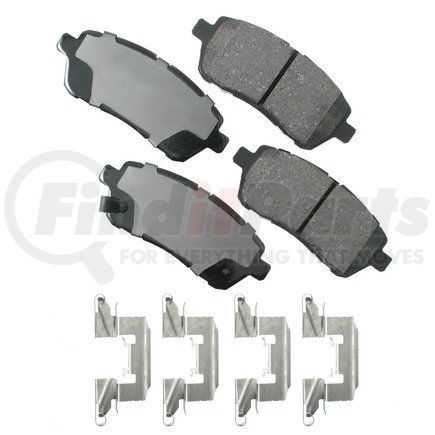 Akebono ACT1454 ProACT Ultra Premium Ceramic Disc Brake Pad Kit