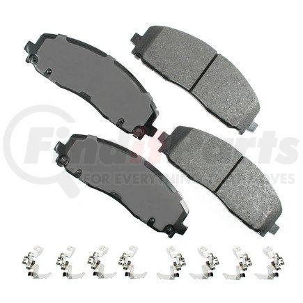 Akebono ACT1589 ProACT Ultra Premium Ceramic Disc Brake Pad Kit