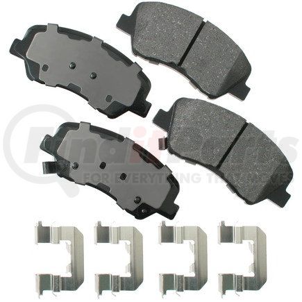 Akebono ACT1593 ProACT Ultra Premium Ceramic Disc Brake Pad Kit