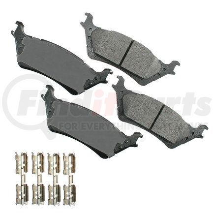 Akebono ACT1602 ProACT Ultra Premium Ceramic Disc Brake Pad Kit