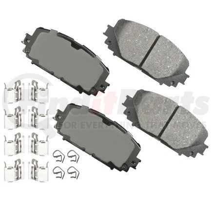 Akebono ACT1628 ProACT Ultra Premium Ceramic Disc Brake Pad Kit