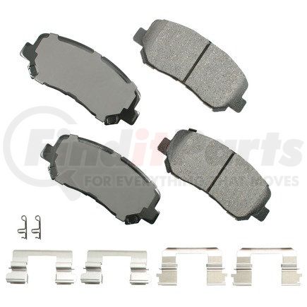 Akebono ACT1623 ProACT Ultra Premium Ceramic Disc Brake Pad Kit