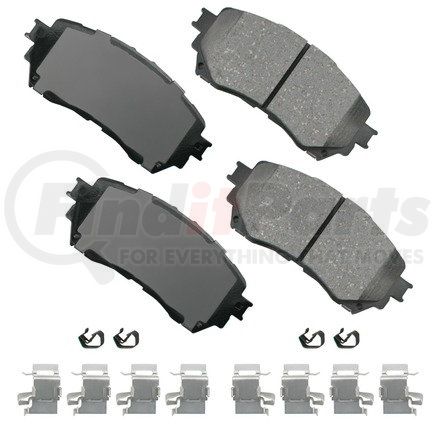 Akebono ACT1711 ProACT Ultra Premium Ceramic Disc Brake Pad Kit