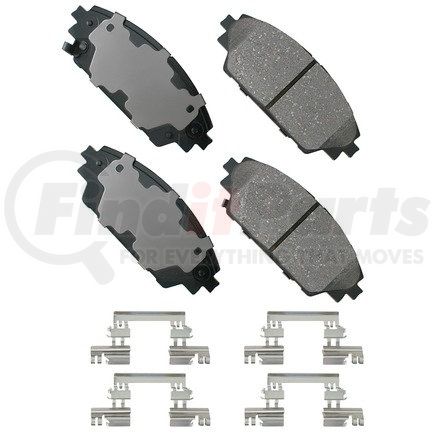 Akebono ACT1728 ProACT Ultra Premium Ceramic Disc Brake Pad Kit