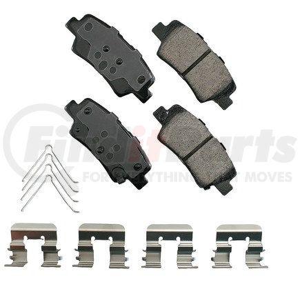 Akebono ACT1813 ProACT Ultra Premium Ceramic Disc Brake Pad Kit