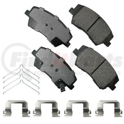 Akebono ACT1912 ProACT Ultra Premium Ceramic Disc Brake Pad Kit