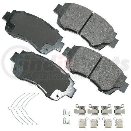 Akebono ACT476A ProACT Ultra Premium Ceramic Disc Brake Pad Kit