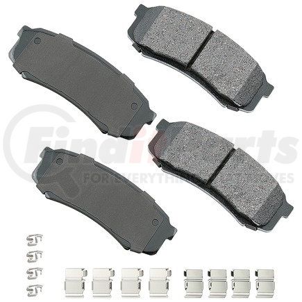 Akebono ACT606A ProACT Ultra Premium Ceramic Disc Brake Pad Kit