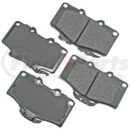 Akebono ACT611 ProACT Ultra Premium Ceramic Disc Brake Pad Kit