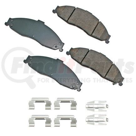 Akebono ACT749 ProACT Ultra Premium Ceramic Disc Brake Pad Kit