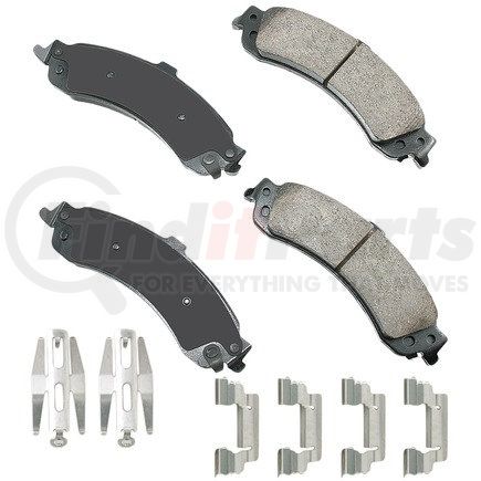 Akebono ACT834A ProACT Ultra Premium Ceramic Disc Brake Pad Kit