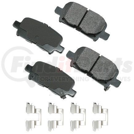 Akebono ACT865A ProACT Ultra Premium Ceramic Disc Brake Pad Kit