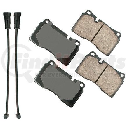 Akebono ASP1129 Performance Ultra Premium Ceramic Disc Brake Pad Kit