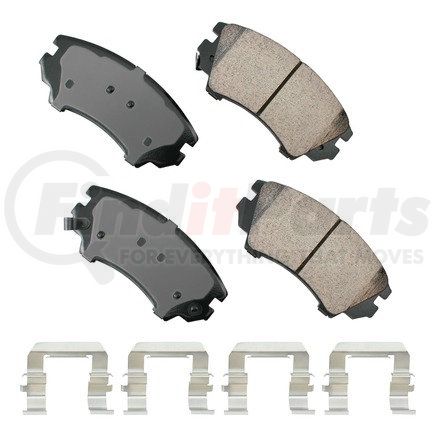 Akebono ASP1745 Performance Ultra Premium Ceramic Disc Brake Pad Kit