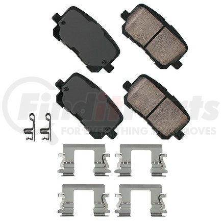 Akebono ASP1766 Performance Ultra Premium Ceramic Disc Brake Pad Kit