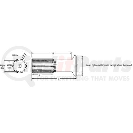 Dana 6-40-741 DANA ORIGINAL OEM, TUBE SHAFT