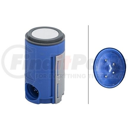 HELLA 358141501 Sensor, parking assist - Cylindrical - 4-pin connector - Plugged - Paintable