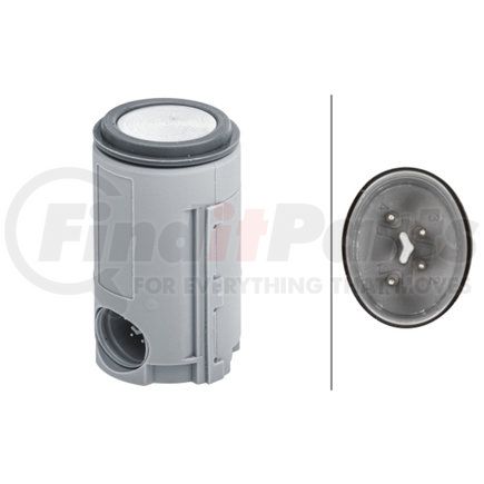 HELLA 358141381 Sensor, parking assist - Cylindrical - 4-pin connector - Plugged - Paintable