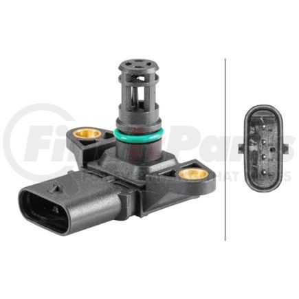 HELLA 358152381 Sensor, boost pressure - 4-pin connector - Bolted