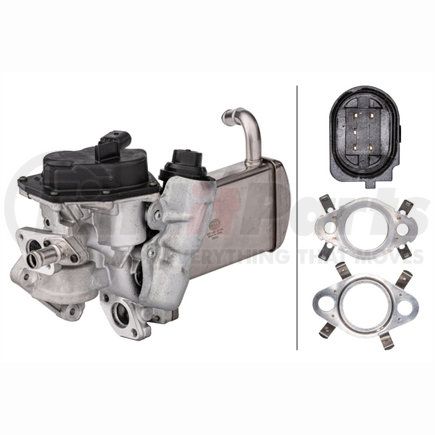 HELLA 358167051 EGR Module, Electric, 5-Pin Connector, with Gaskets/Seals/EGR Cooler/EGR Valve