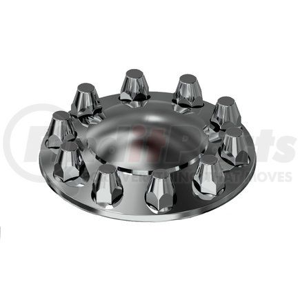 American Chrome 15200 ABS Front Cover Kit - Removable Cap, 10 Lug, 33mm Push On with Flange