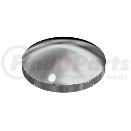 American Chrome 16100 Axle Hub Cap - Front, No Notch, 8.72 in. OD, 2.63 in. Height, Chrome, Baby Moon