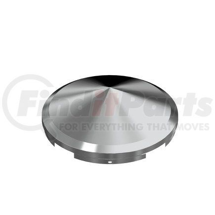 American Chrome 16150 Axle Hub Cap - Front 4 Notch, 8.72 in. OD, 3.08 in. Height, Chrome, Conical