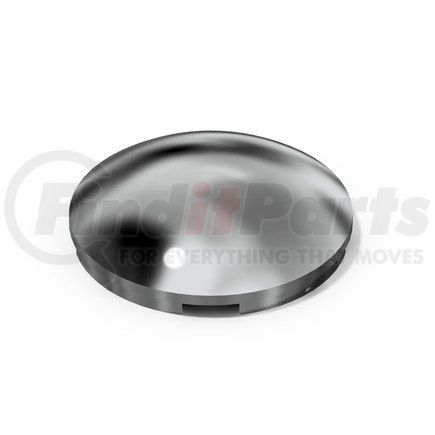 American Chrome 16160 Axle Hub Cap - Front 4-Notch, 8.72 in. OD, 2.56 in. Height, Chrome, Baby Moon